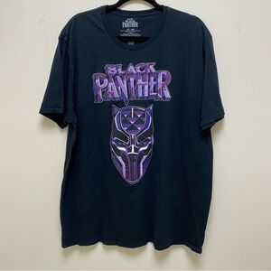 Marvel Studios Black Panther Short Sleeve T Shirt Black/Purple XXL